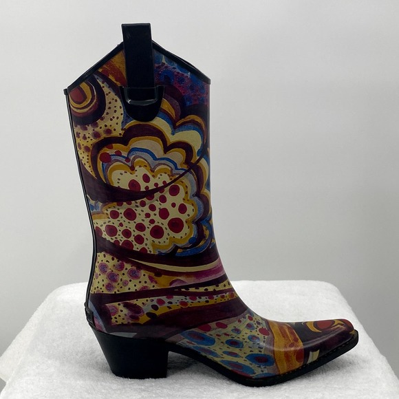 Nomad Corky's Cowgirl Women's Rubber Rainboots - Size 6 - Picture 5 of 9